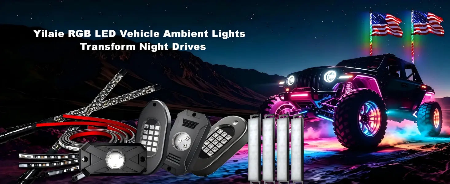 yilaie RGB ROCK LIGHTS
