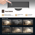 YiLaie Black Rechargeable LED Wall Lamp Magnetic 360° Rotatable Touch Dimmable