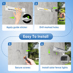 YiLaie Solar Fence Lights for Outdoor（ 3000K/4500K/6500K ）