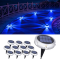 YiLaie 12pcs Blue  Solar In-Ground Lights