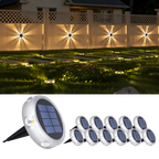 YiLaie 12pcs Warm White Solar In-Ground Lights