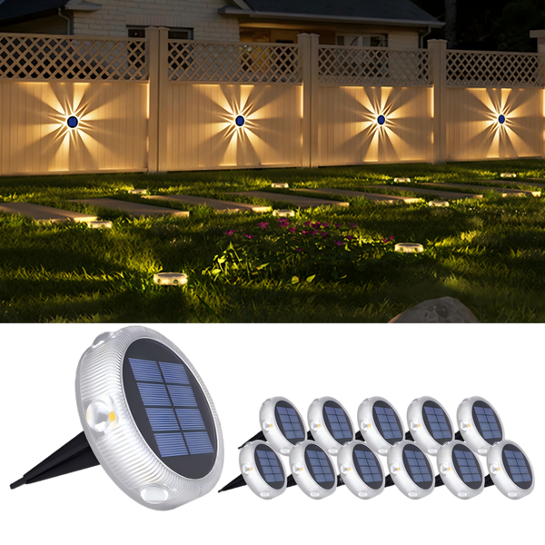 YiLaie 12pcs Warm White Solar In-Ground Lights