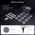 YiLaie 12pcs Warm White Solar In-Ground Lights