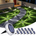 YiLaie 12pcs Cold White Solar In-Ground Lights