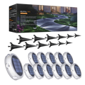 YiLaie 12pcs Cold White Solar In-Ground Lights
