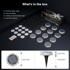 YiLaie 12pcs Cold White Solar In-Ground Lights