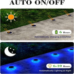 YiLaie Hexagon Blue Solar Outdoor Lights for Dock Pool & Garden Pathway