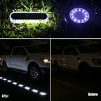 YiLaie White Long Strip Solar Outdoor Deck Lights Waterproof