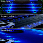 YiLaie Hexagon Blue Solar Outdoor Lights for Dock Pool & Garden Pathway