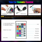 YiLaie  DC 5V ,USB  Car Interior LED Lights, 3 Buttons & Remote Control Music Sync
