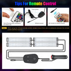 YiLaie DC 12V,Cigarette Lighter Car Interior LED Lights, 3 Buttons & Remote Control Music Sync
