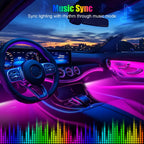 YiLaie  DC 5V ,USB  Car Interior LED Lights, 3 Buttons & Remote Control Music Sync