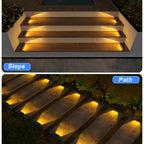 Warm White Solar Outdoor Step & Path Lights 