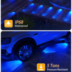 YiLaie Blue Solar Outdoor Step Lights for Deck Dock & Pathway
