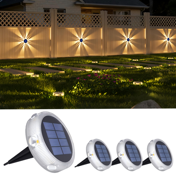 YiLaie 4pcs Warm White Solar In-Ground Lights