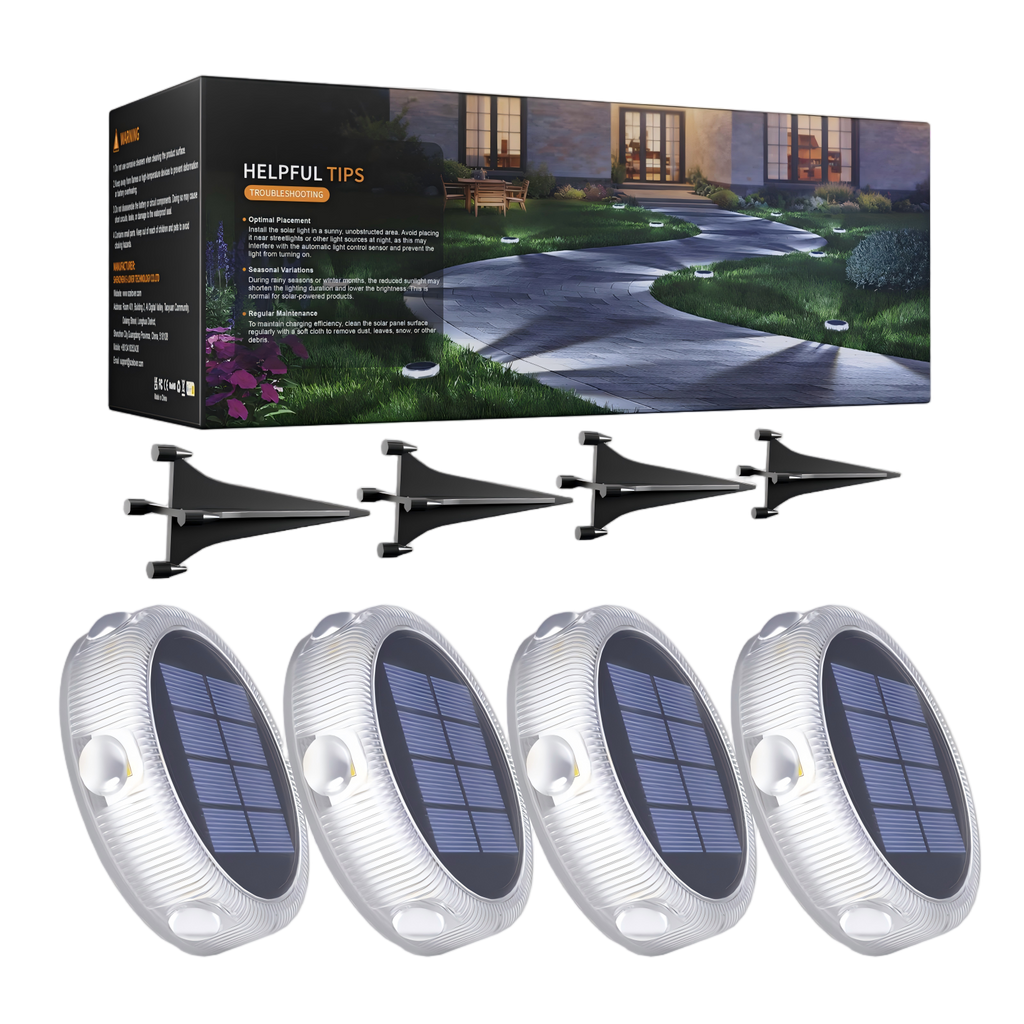 YiLaie 4pcs Cold White Solar In-Ground Lights