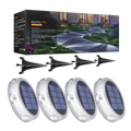YiLaie 4pcs Cold White Solar In-Ground Lights