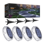 YiLaie 4pcs Cold White Solar In-Ground Lights