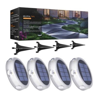 YiLaie 4pcs Cold White Solar In-Ground Lights