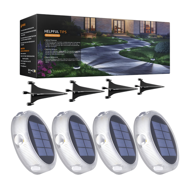 YiLaie 4pcs Cold White Solar In-Ground Lights