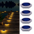 YiLaie Hexagon Warm White Solar Outdoor Lights for Deck & Driveway