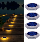 YiLaie Hexagon Warm White Solar Outdoor Lights for Deck & Driveway