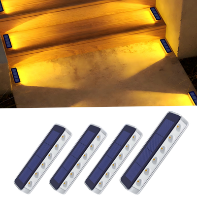 Warm White Solar Outdoor Step Lights 4 packs