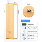 YiLaie Beechwood Battery LED Wall Sconce 3 Color Temp with Remote