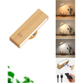 YiLaie Beechwood Battery LED Wall Sconce 3 Color Temp with Remote