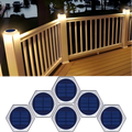YiLaie 6 pcs Hexagon Warm White Solar Outdoor Lights