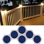 YiLaie 6 pcs Hexagon Warm White Solar Outdoor Lights