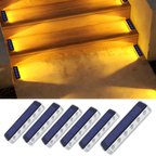 Warm White Solar Outdoor Step Lights 6 packs