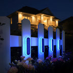 YiLaie Blue Light Long Strip Solar Outdoor Lights for Deck