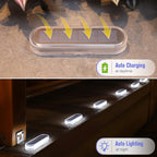 YiLaie White Long Strip Solar Outdoor Deck Lights Waterproof