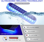 YiLaie Blue Light Long Strip Solar Outdoor Lights for Deck