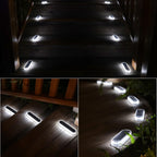 YiLaie White Long Strip Solar Outdoor Deck Lights Waterproof