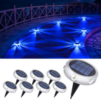 YiLaie 8pcs Blue White Solar In-Ground Lights