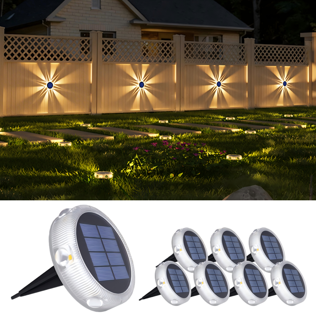 YiLaie 8pcs Warm White Solar In-Ground Lights