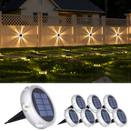 YiLaie 8pcs Warm White Solar In-Ground Lights