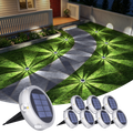 YiLaie 8pcs Cold White Solar In-Ground Lights