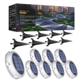 YiLaie 8pcs Cold White Solar In-Ground Lights
