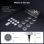 YiLaie 8pcs Cold White Solar In-Ground Lights