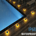 YiLaie Hexagon Warm White Solar Outdoor Lights for Deck & Driveway