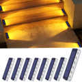 Warm White Solar Outdoor Step Lights 8 packs
