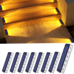 Warm White Solar Outdoor Step Lights 8 packs