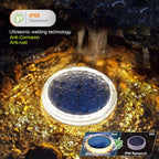 YiLaie Round Warm White Solar Outdoor Garden Pathway Deck Lights