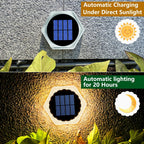 YiLaie Hexagon Warm White Solar Outdoor Lights for Deck & Driveway
