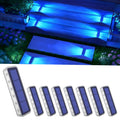 YiLaie 8 pcs Blue Two-Sided Illumination  Solar Step Lights