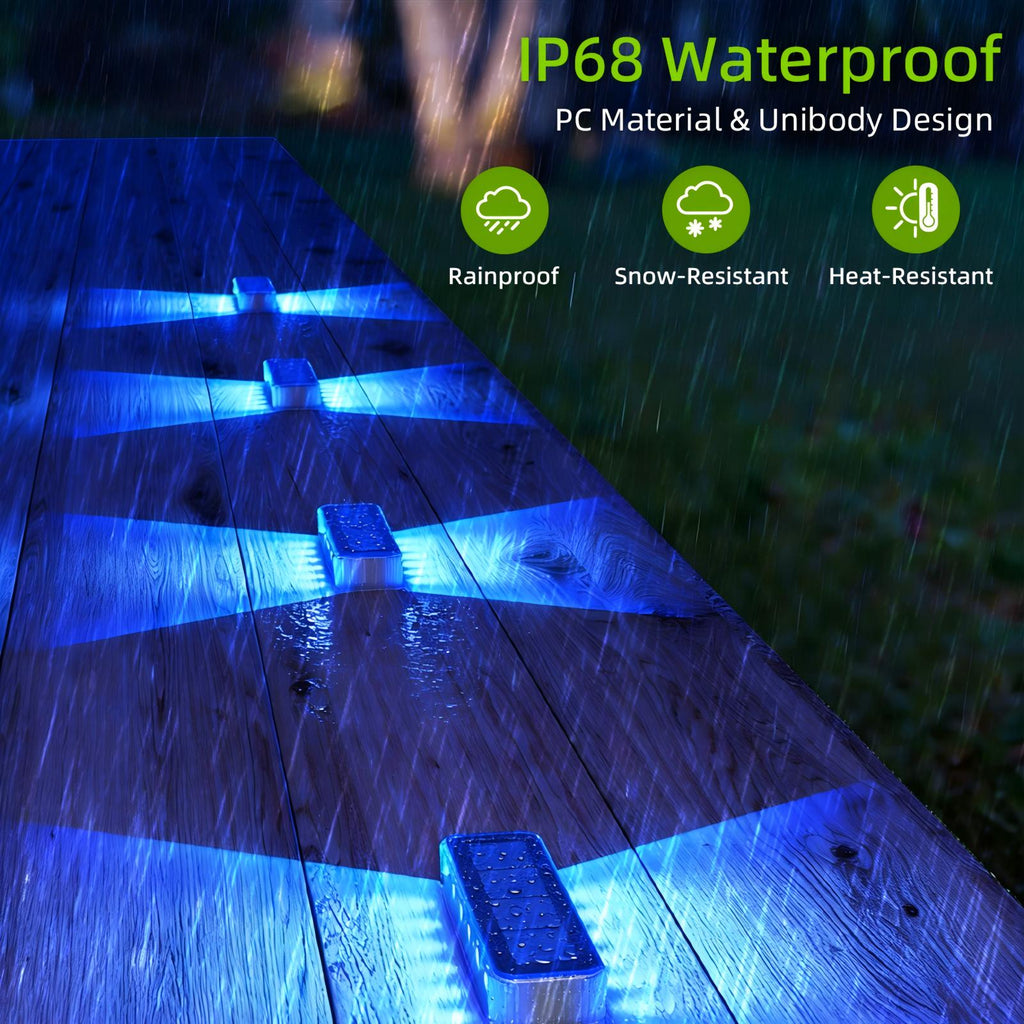YiLaie Blue Two-Sided Illumination  Solar Step Lights