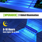 YiLaie Blue Two-Sided Illumination  Solar Step Lights